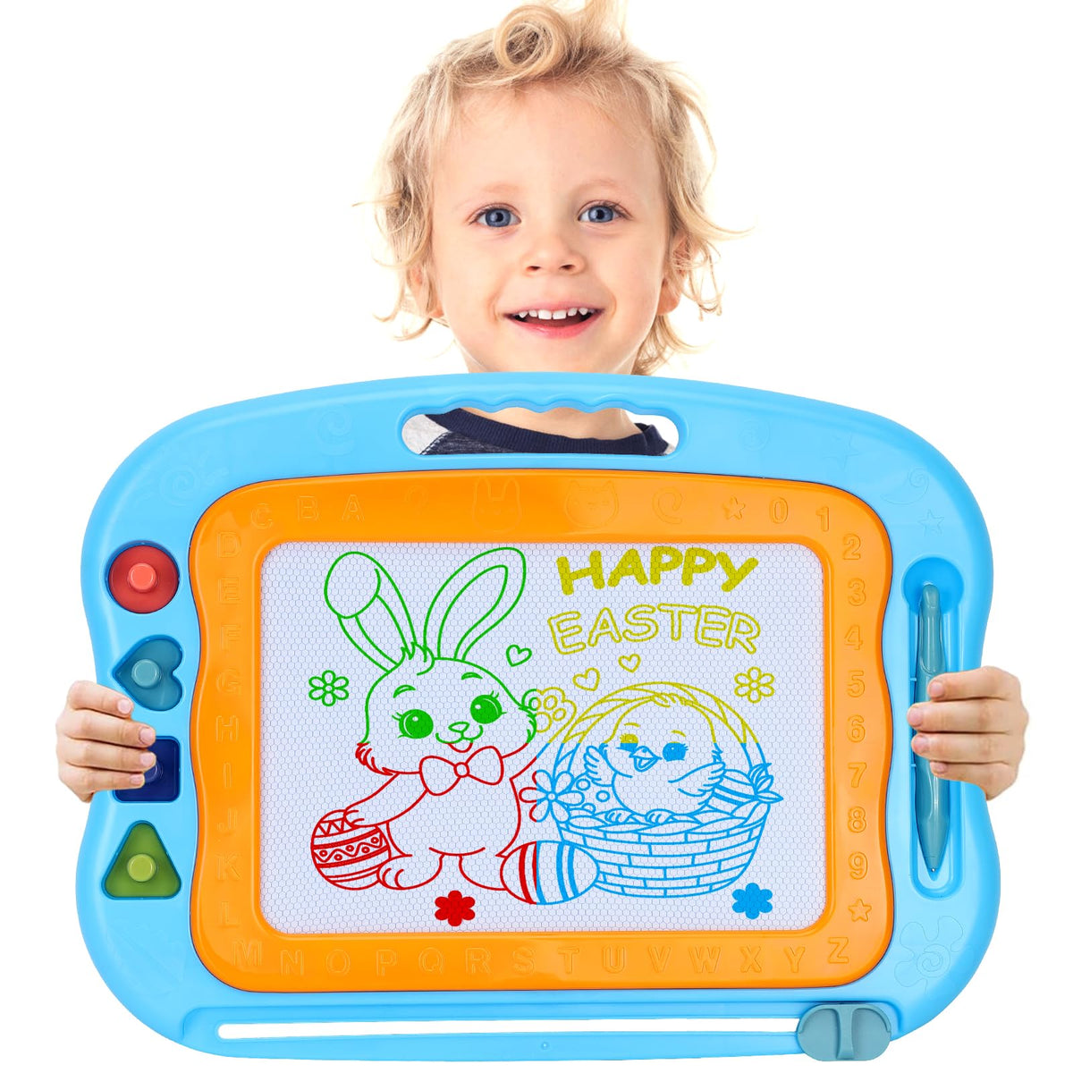 Bablocvid magnetic drawing board front view for mess-free, portable doodling sessions.