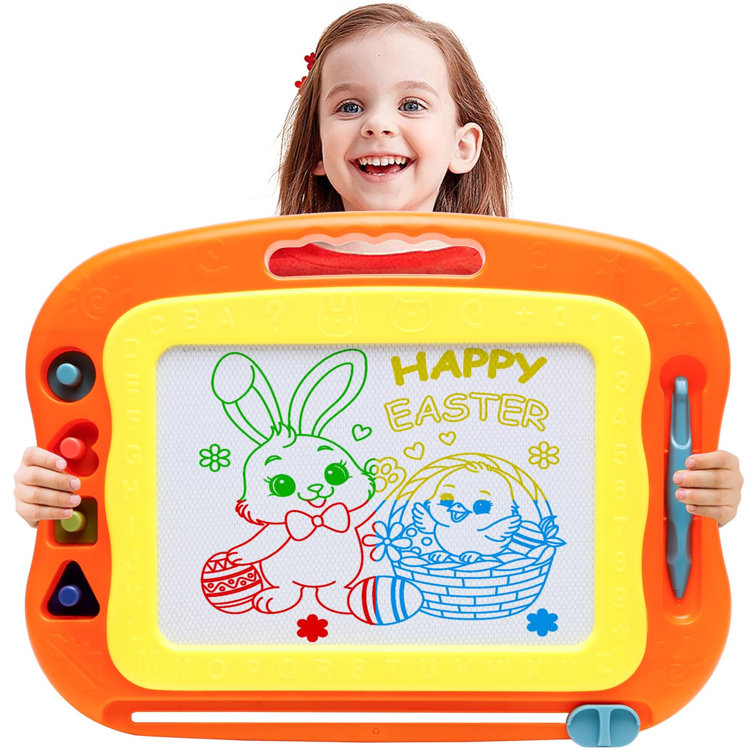 BABLOCVID magnetic drawing board front view offering a spacious canvas for creative play.