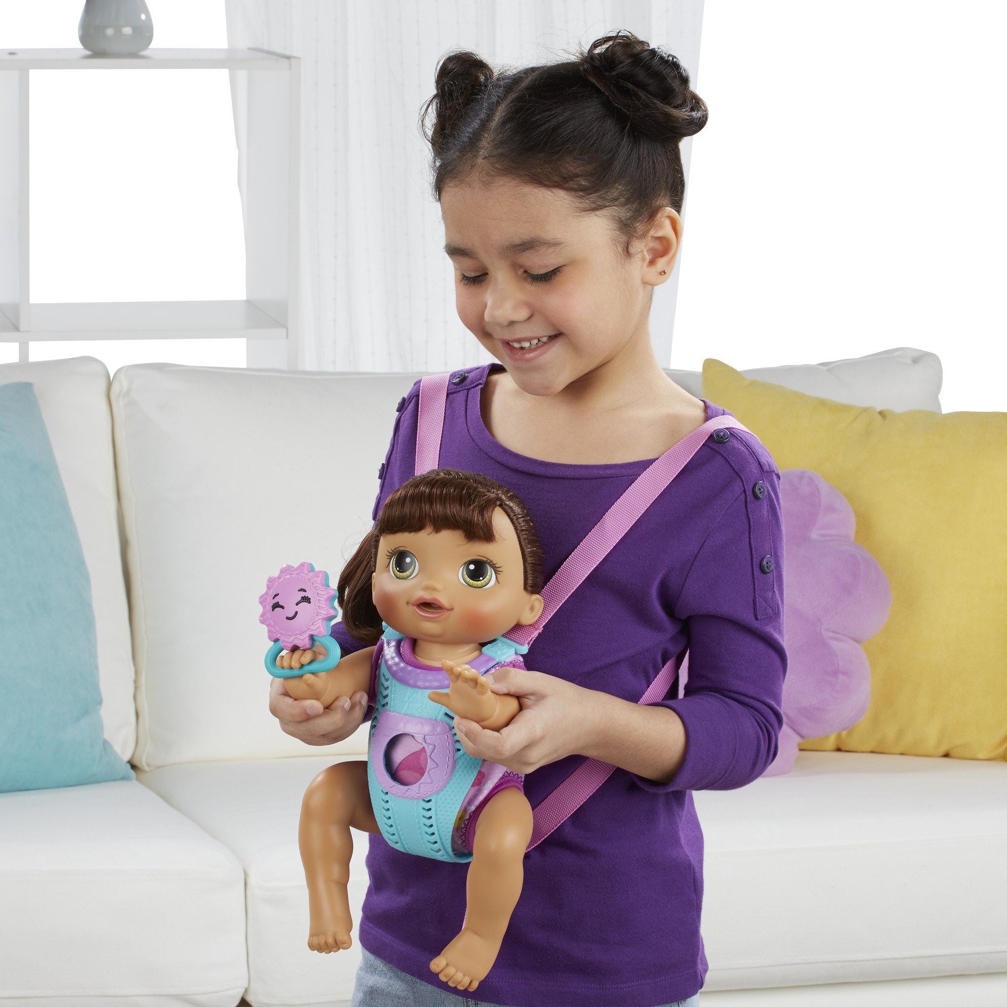 Baby Alive bottle-drink action supports pretend feeding and interactive play.