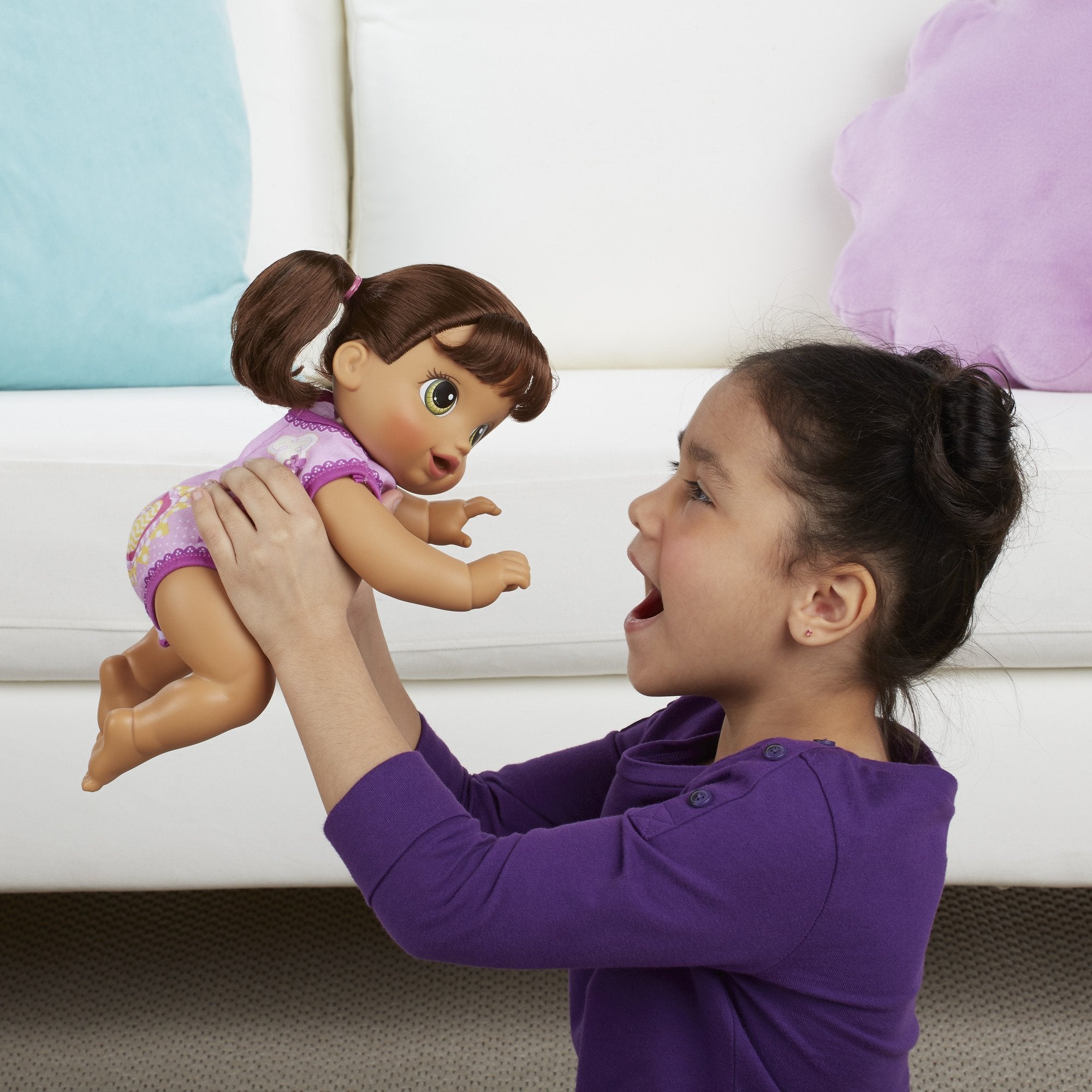 Baby Alive senses tickles for giggly care moments.