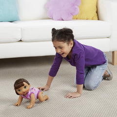 Baby Alive Brunette doll wets diaper for care moments.