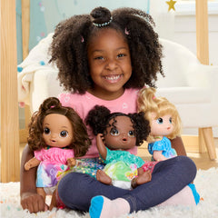 Baby Alive Fruity Sips accessories stored in fruit basket.
