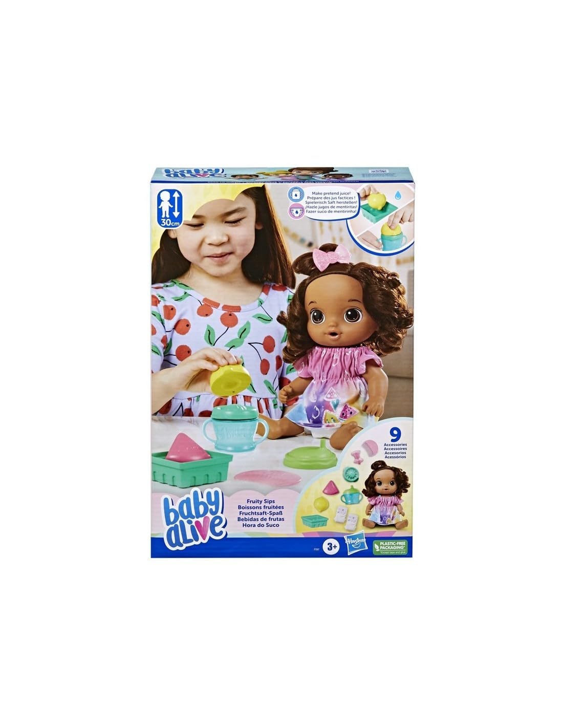 Baby Alive Fruity Sips dunkable fruit and storage basket.