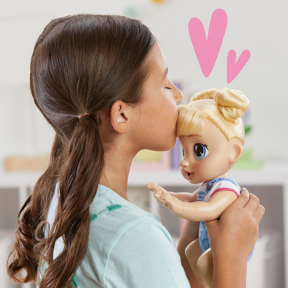 Removable onesie on Harper Hugs supports easy dressing up play.