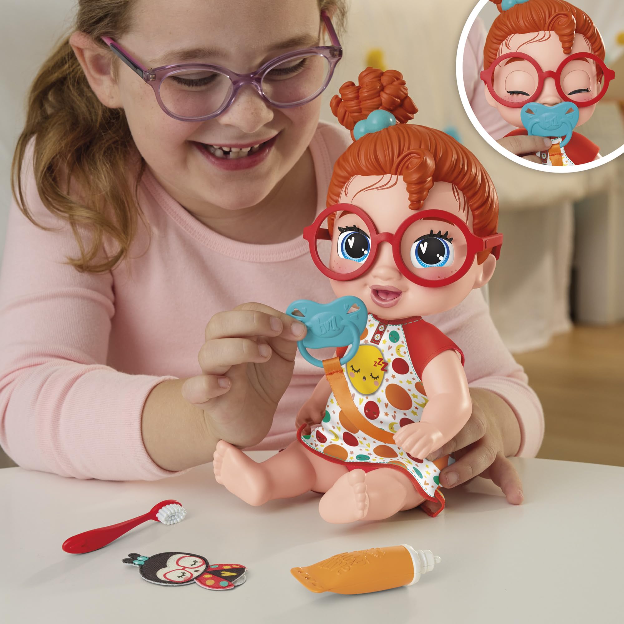 Ladybug finger puppet accessory for storytelling with Baby Alive Dottie Doodle