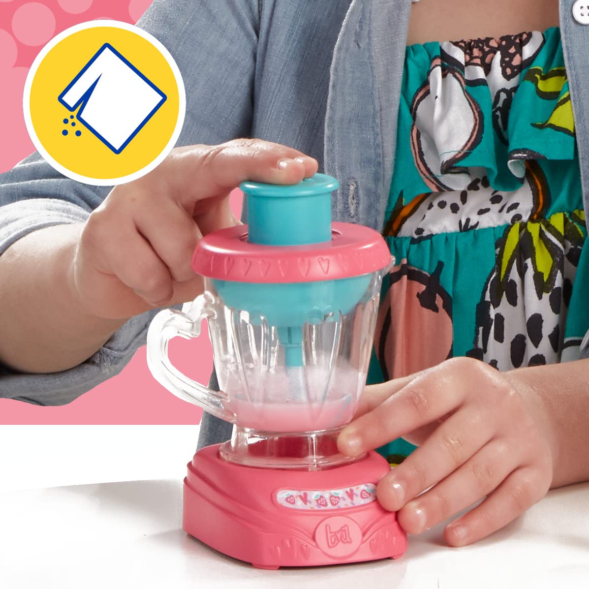 Comb in the Baby Alive Magical Mixer set to brush the doll's blonde hair