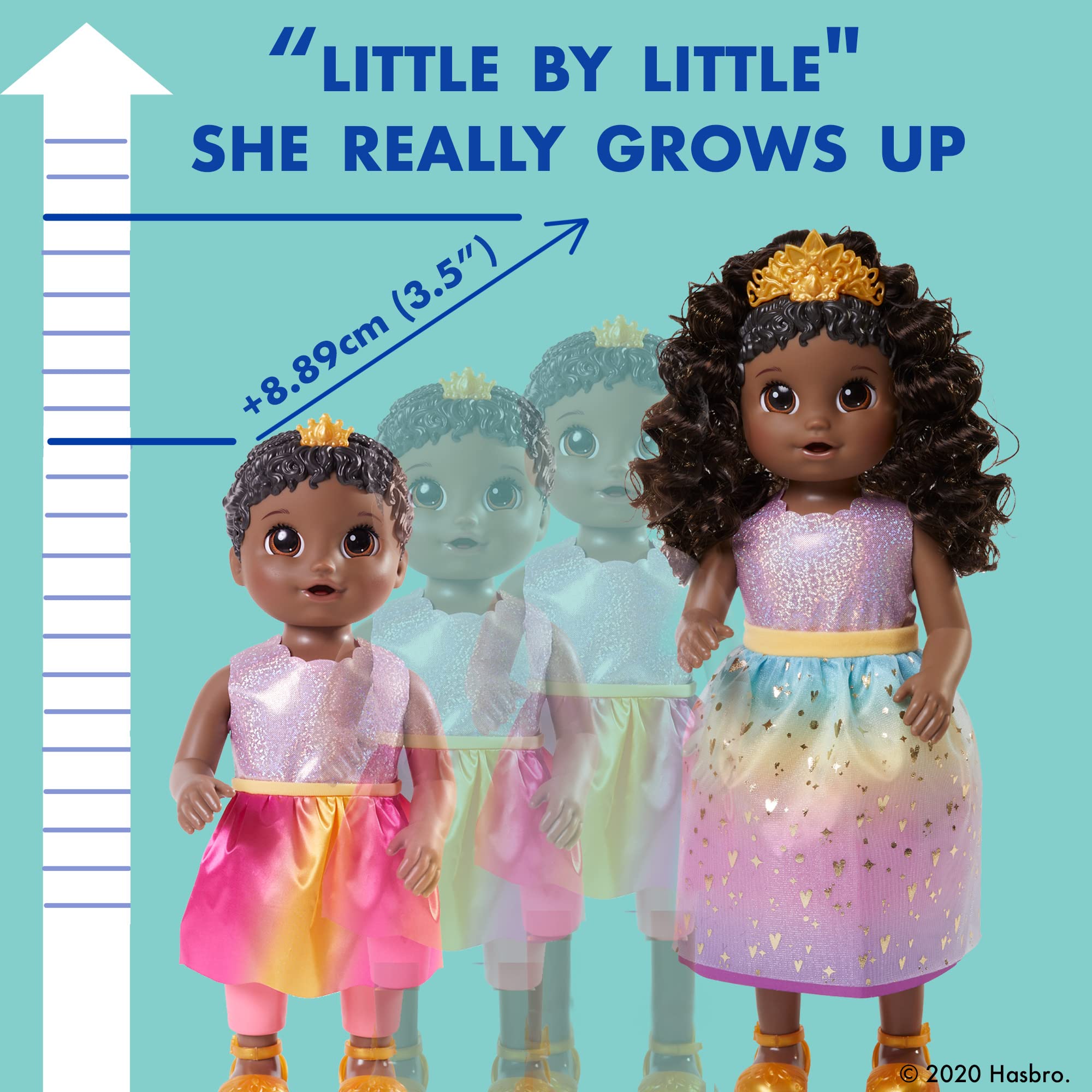 Baby Alive Princess Ellie growth chart helps track her height