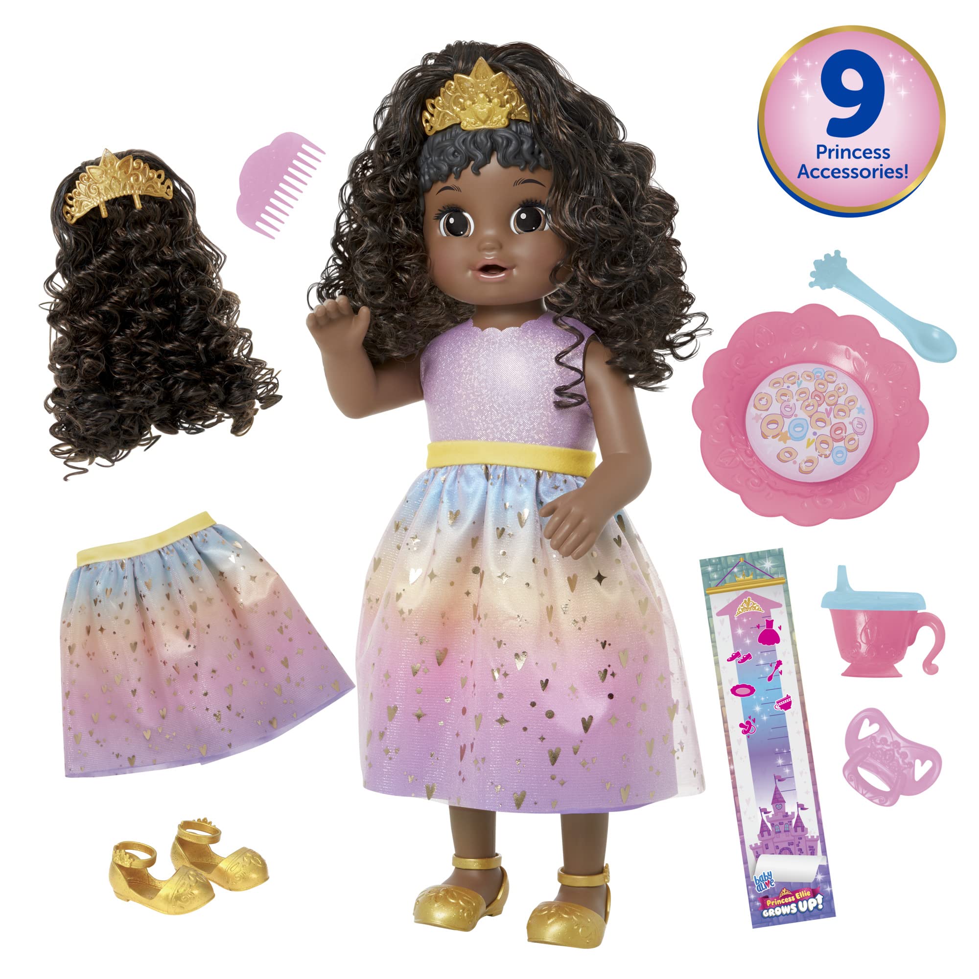 Baby Alive Princess Ellie responds with 75+ sounds for engaging care play