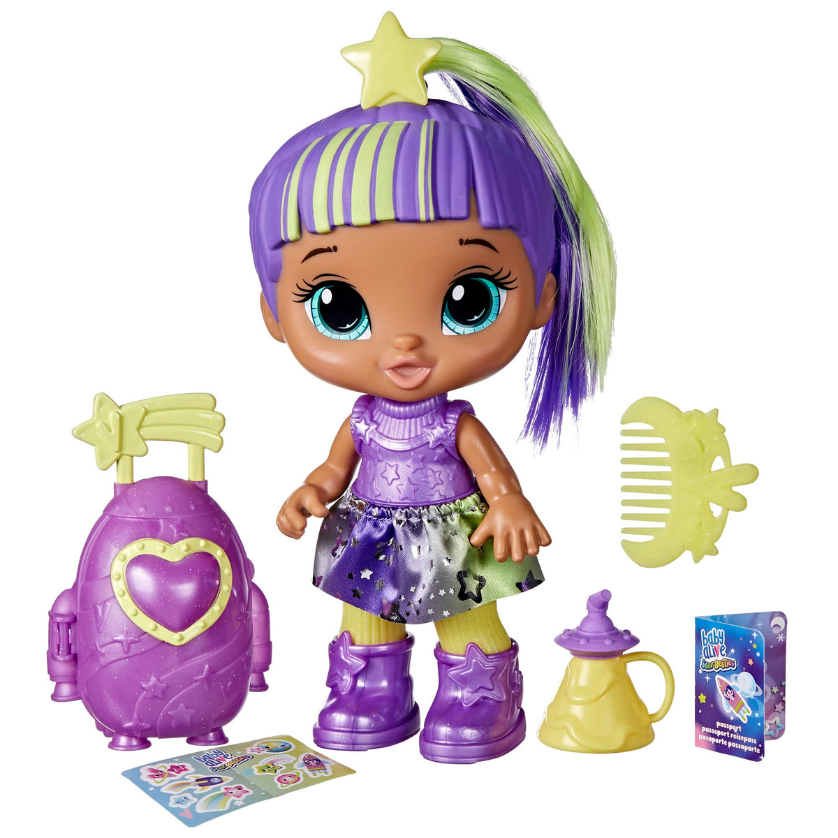 Baby Alive Star Besties Lovely Luna doll with accessories for space-themed pretend play