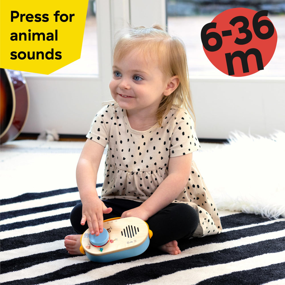 Baby Einstein Discovery Radio classic design aids easy grip for tiny hands