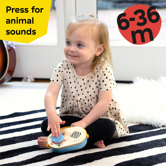 Baby Einstein Discovery Radio classic design aids easy grip for tiny hands