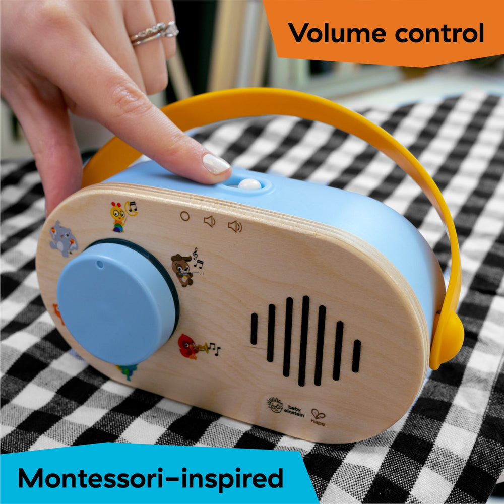 Baby Einstein Discovery Radio FSC-certified wooden construction supports safe play