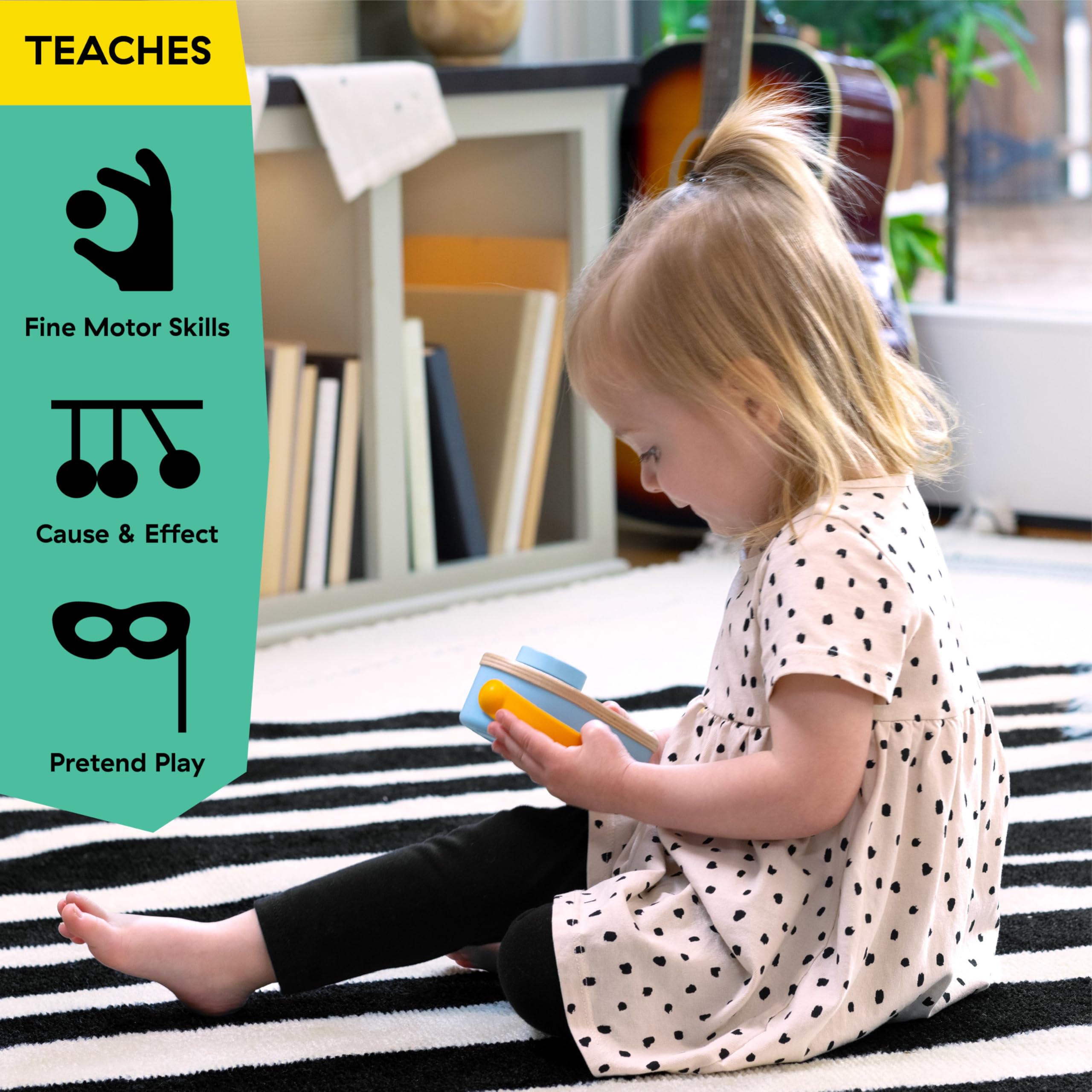 Baby Einstein Discovery Radio melodies invite cause-and-effect discovery through listening