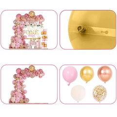 Baby Girl 1st Birthday Decorations party backdrop sets a charming scene for memorable celebrations