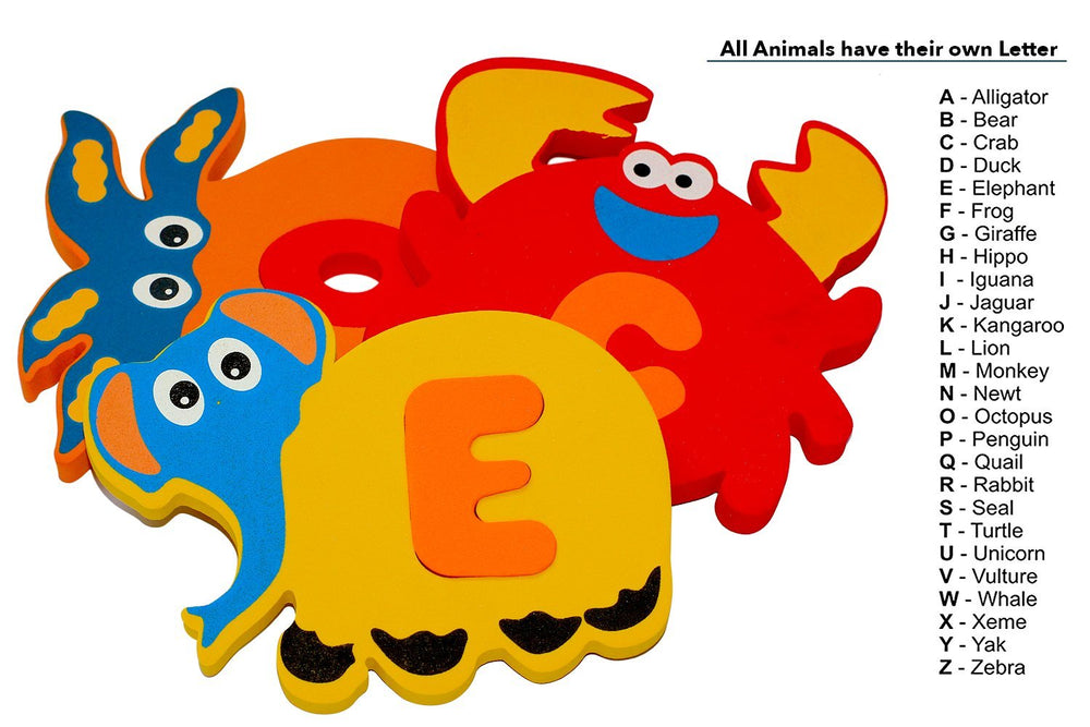 Baby Loovi colorful bath letters encourage color recognition and early word-building during tub time.