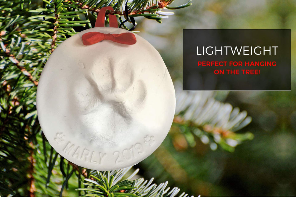Baby Mushroom pawprint ornament kit personalization tool highlights customizable name and date options