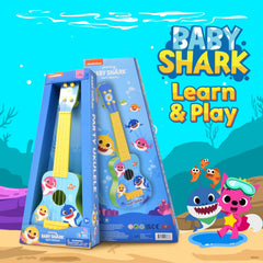 Baby Shark ukulele inspires singing and creativity through interactive play sessions.