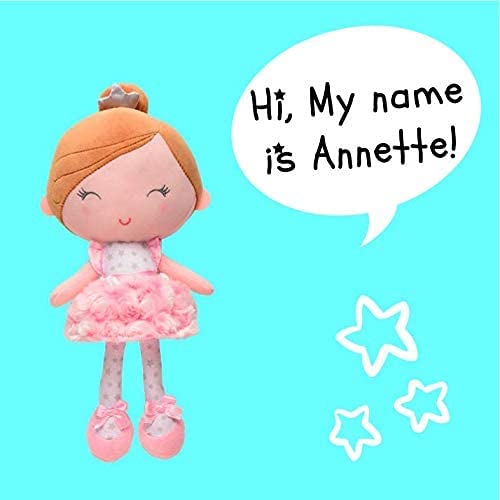 Baby Starters Annette doll rattle entertains baby during quiet playtime