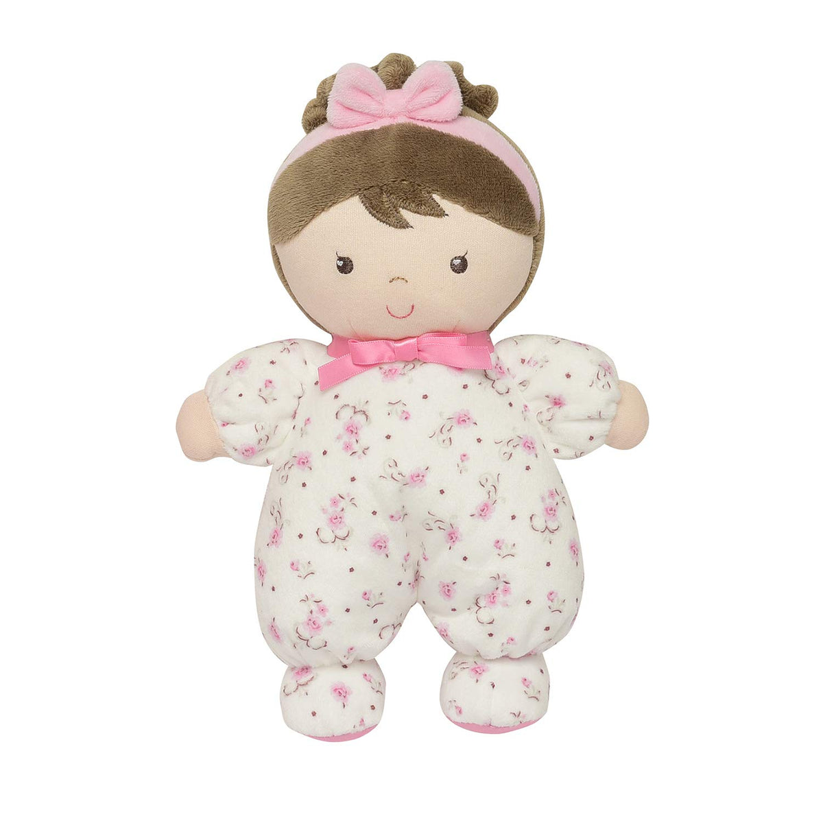 Baby Starters Jackie 9-inch Little Me doll in pink vintage rose, perfect for baby's first soft companion.