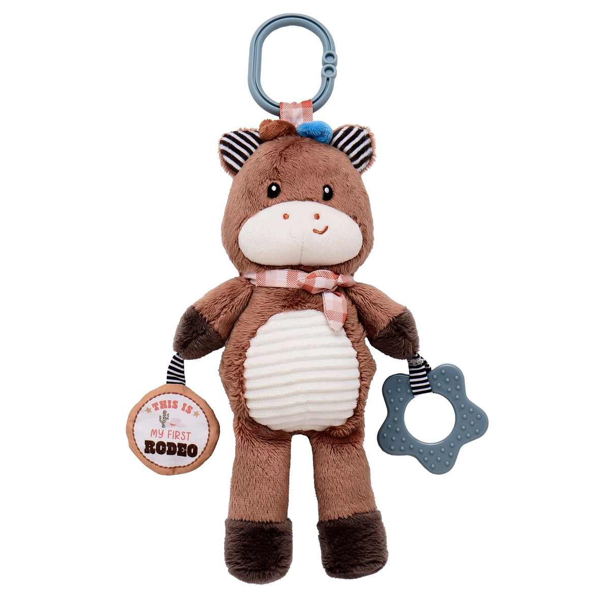 Baby Starters Plush Horse with crinkle texture for sensory exploration.