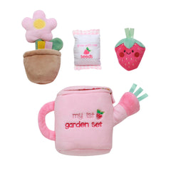 Baby Starters plush seed packet offers peek-and-grab fun with soft sounds.