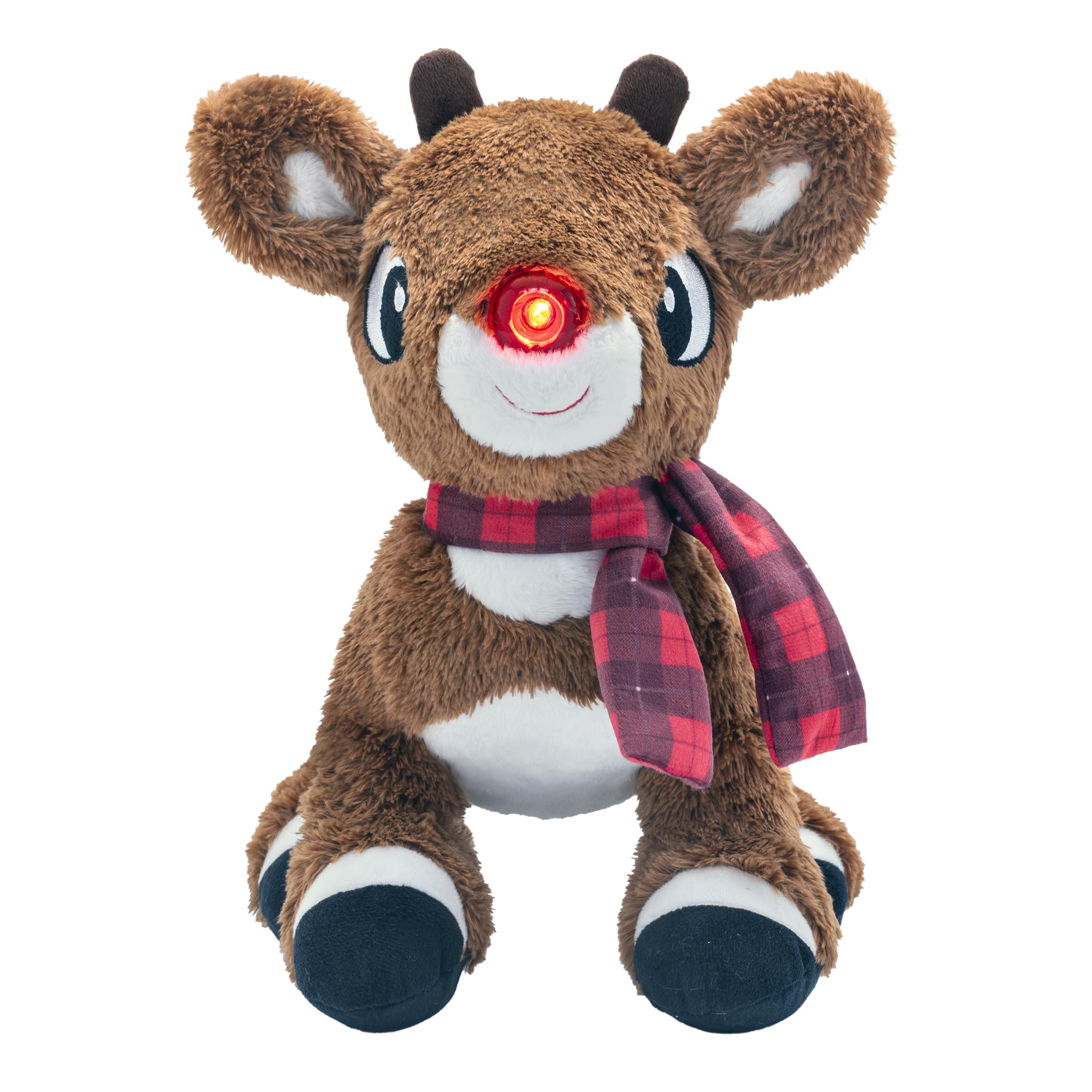 Rudolph nose light feature adds a gentle glow for night-time soothing
