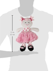 Baby Starters Sugar N Spice Marisa snuggle buddy satin skirt detail highlights tactile luxury.