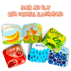 BabyBibi illustrated pages with animals and plants invite imaginative bathtub play.