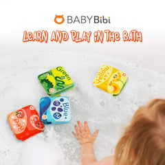 BabyBibi yellow pages bath book aids early color knowledge through bright scenes.