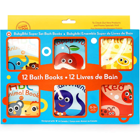 BabyBibi Super Bath Book Set 12 Ocean Friends supports sensory play in bath time