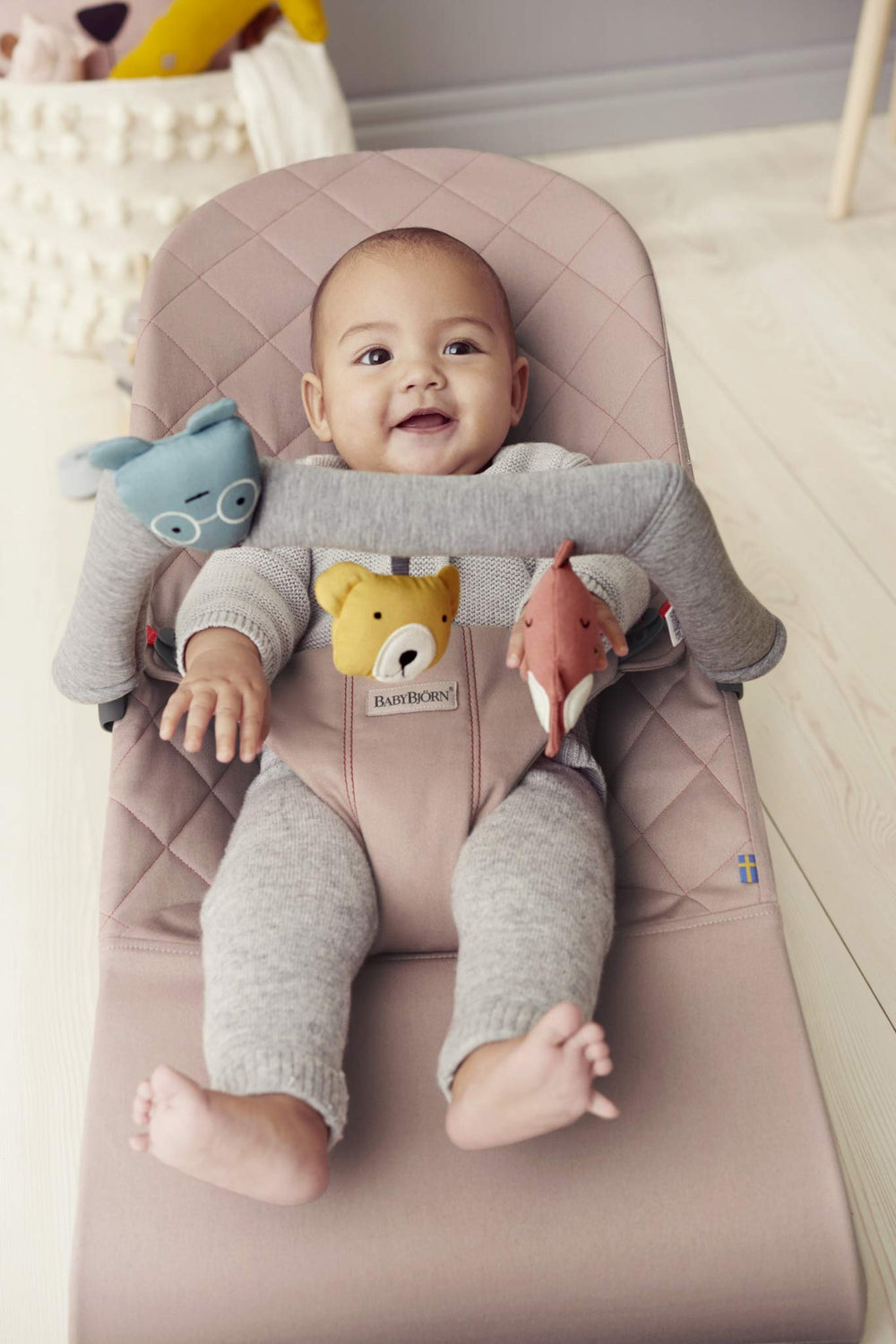 BabyBjörn 3D Jersey fabric close-up shows baby-friendly texture