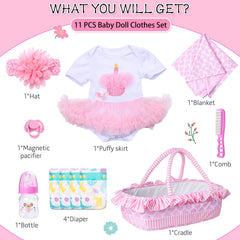 Babyfere bottle and pacifier for nurturing doll play