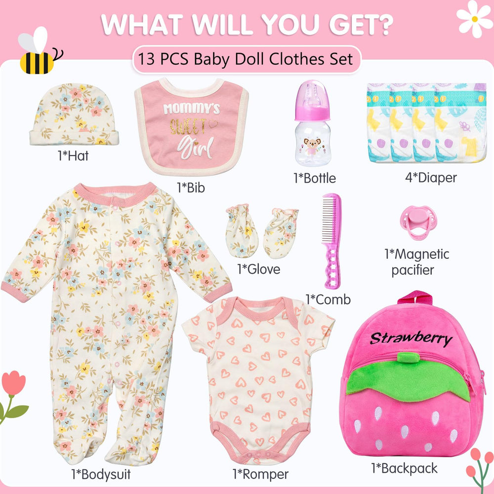 Babyfere durable soft cotton fabrics enhance daily pretend play outfits.