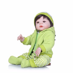 Babyfere dinosaur hat and socks for 22-inch dolls, completes a cute ready-to-wear look.
