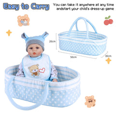Babyfere doll basket with accessories for easy transport during playtime