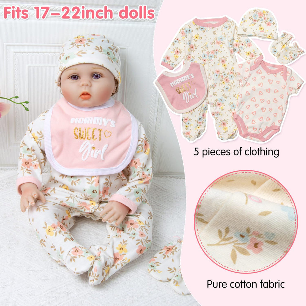 Babyfere doll hat and bib soft cotton for gentle playtime.