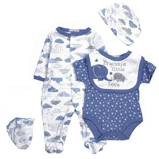 Babyfere elephant clothes bib showcases soft fabric for doll dressing play.
