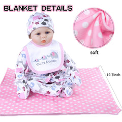 Babyfere pink bib protects doll clothing during feeding role play.