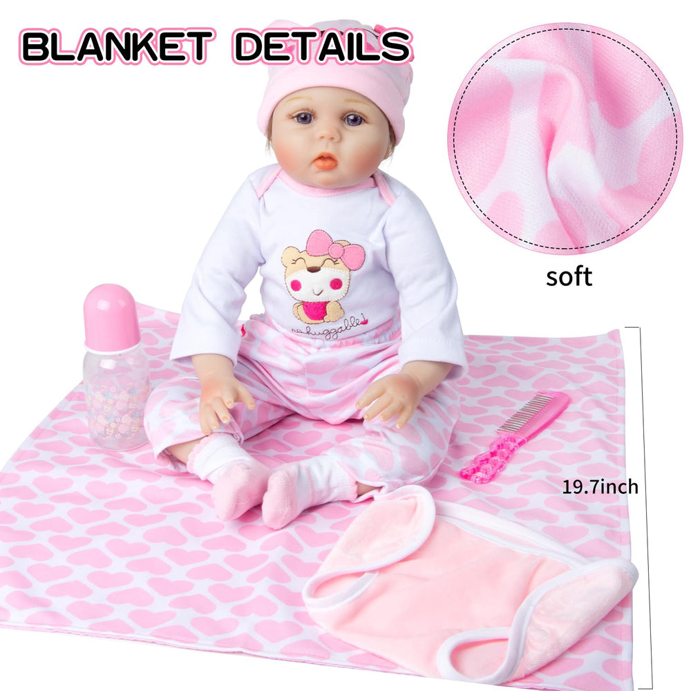Babyfere pink doll hat adds adorable warmth