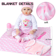 Babyfere pink doll hat adds adorable warmth