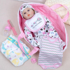 Babyfere pink elephant long-sleeve bodysuit for reborn doll comfort