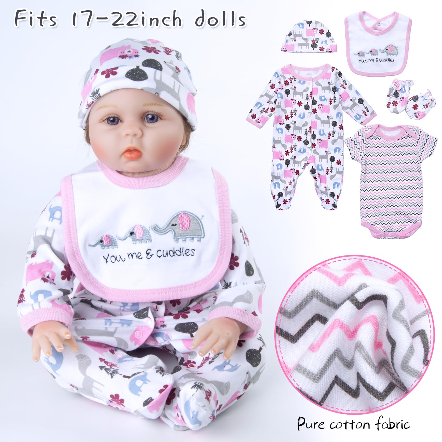 Babyfere pink elephant short-sleeve bodysuit breathable style