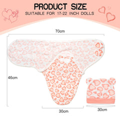 Babyfere purple-pink doll cap set for complete outfit coordination