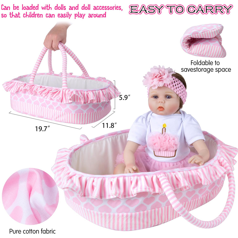 Babyfere soft disposable diapers with adjustable tabs for dolls