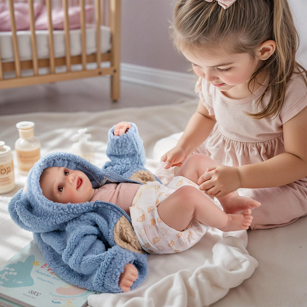 BABESIDE 17-inch poseable limbs for natural pretend play.