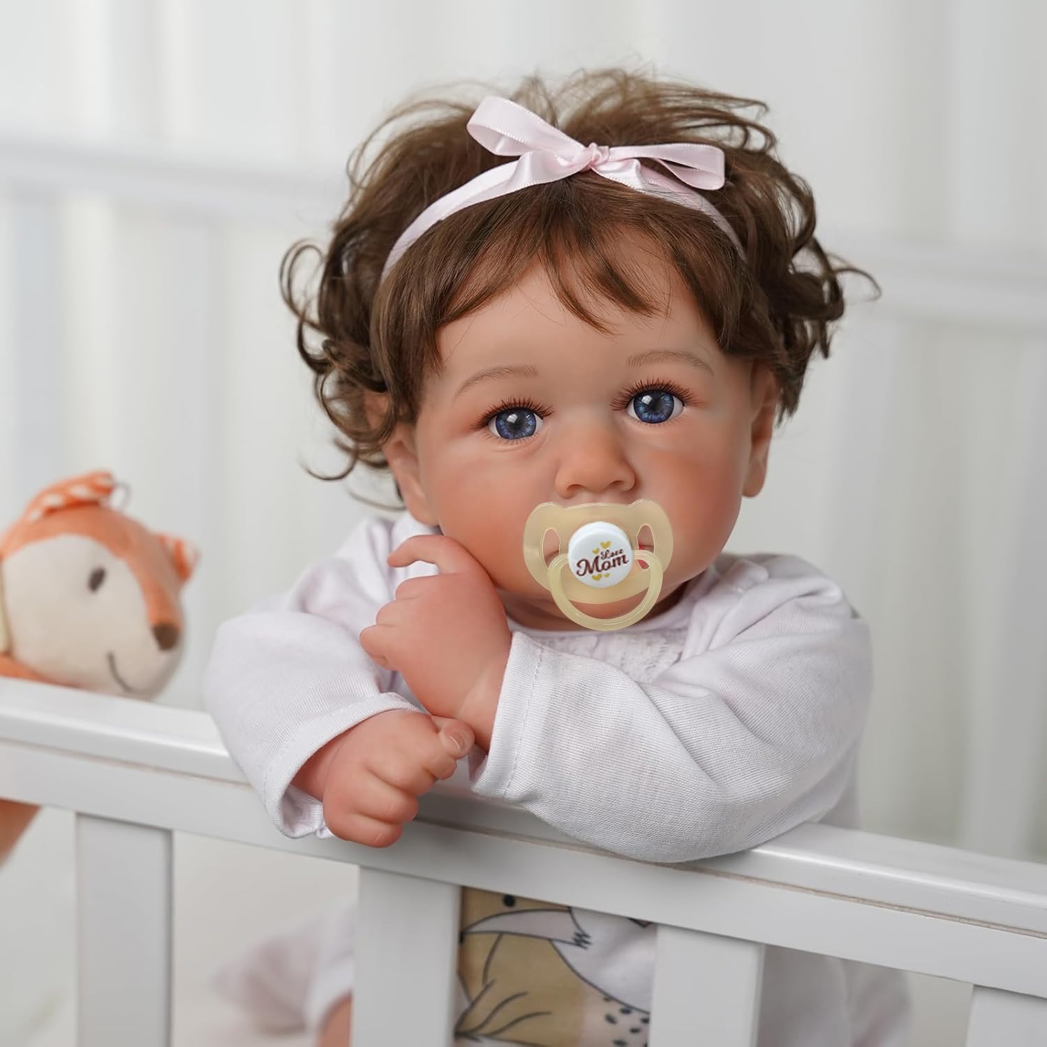 BABESIDE accessory set with bottle and rattles supports realistic caregiver role play