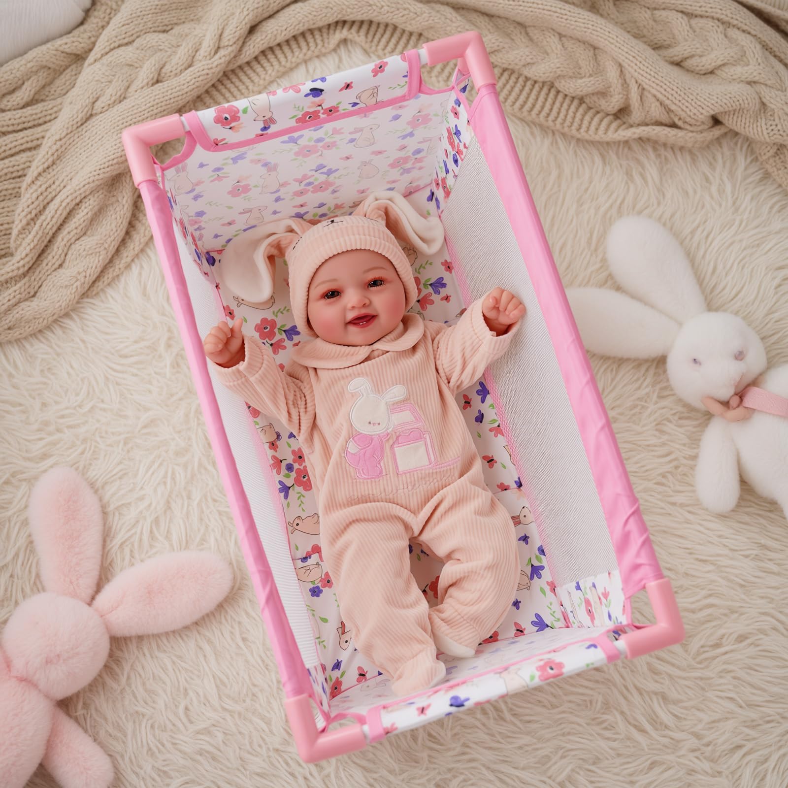 Babyside Fits dolls up to 20 inches for realistic care.