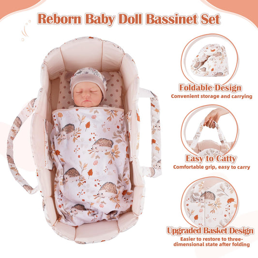 BABESIDE doll bedding set with comfortable blanket for 17-22 inch dolls