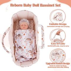 BABESIDE doll bedding set with comfortable blanket for 17-22 inch dolls