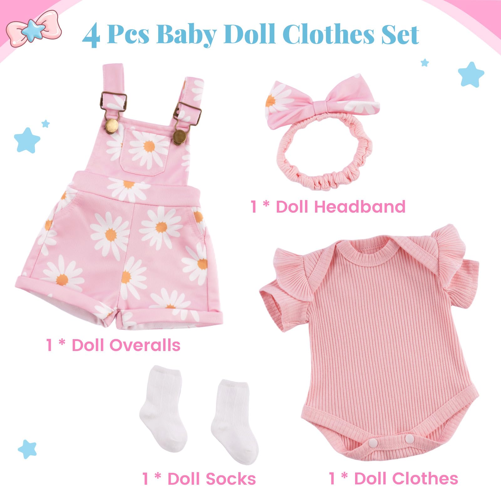BABESIDE floral headband completes the outfit for dolls.